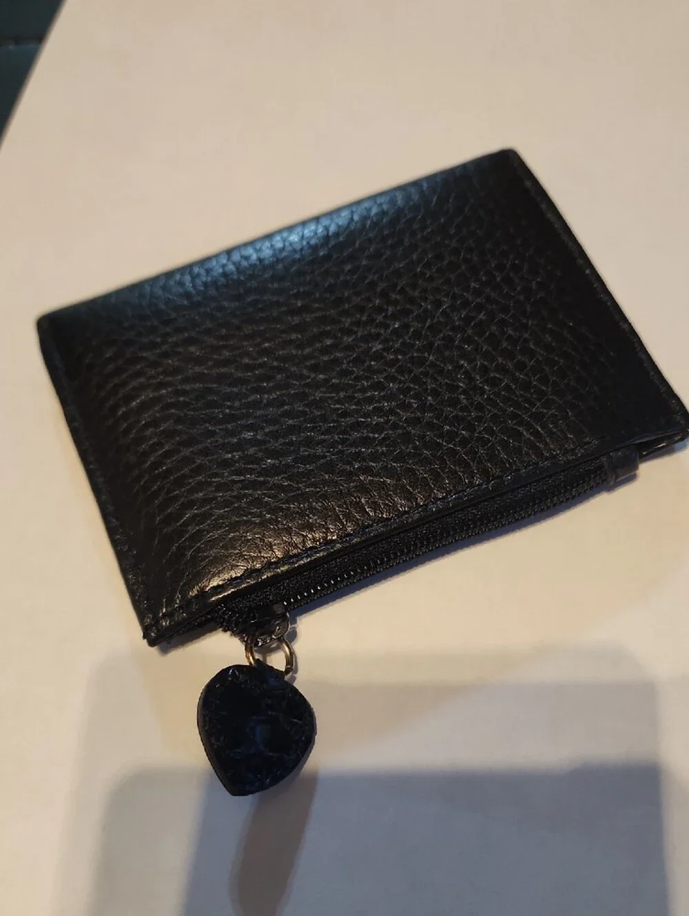 Brighton Black Leather Heart Window Card Holder